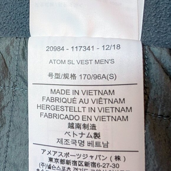 ARC'TERYX | Atom SL (SuperLight) Vest | Grey/Blue | Small - Picture 6 of 7